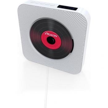 Bluetooth CD Player with Wall Mount, Remote Control, and LED Display