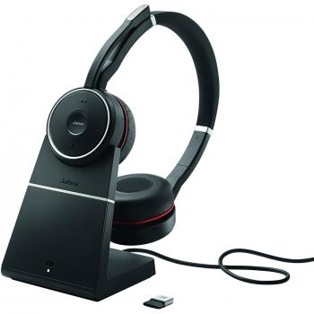 Jabra 7599-838-199 Evolve 75 UC Stereo + Charging Stand Headset