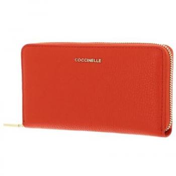 Portafoglio Soft Metallic Coccinella con Chiusura a Zip