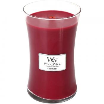 Pajoma Duftkerze WoodWick 83078 „Cranberry Hourglass“ – 180 Stunden