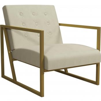 Cosmo Lexington Velvet Chair Velvet Ivory