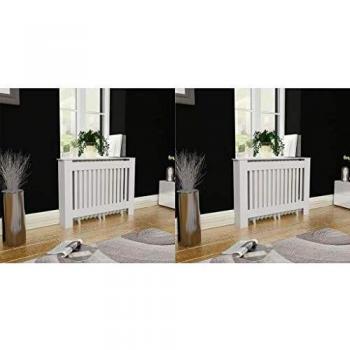 Radiator Covers 2 pcs White MDF 44.1