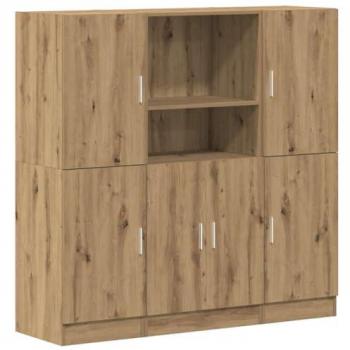 Set de muebles de cocina 3 pzas madera ingeniería roble artesanal vidaXL