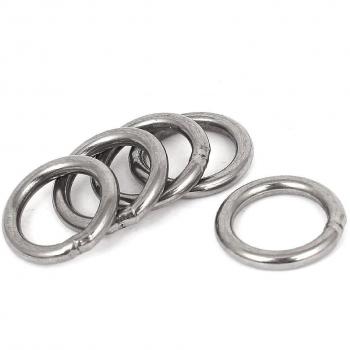 Sangle acier inoxydable 20 × 3 mm – Ensemble 5 pièces (Joints toriques, Silver)