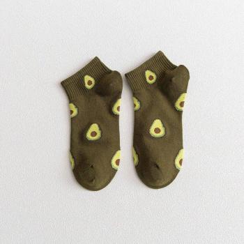 Calcetines de barco con estampado de frutas