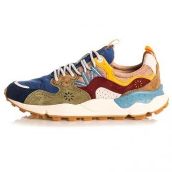 Flower Mountain Sportliche Sneaker Blau-Grün