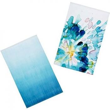 KitchenCraft Set of 2 Abstract Flower Cotton Tea Towels