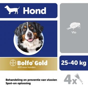Dierenoutlet Bolfo Gold 400 hond vlooiendruppels 3 x 4 pipetten