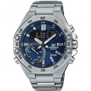 Reloj Casio con Pantalla Plateada Ecb 10yd 2ajf