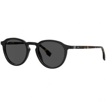 Gafas de sol de plástico Boss ovaladas en havana