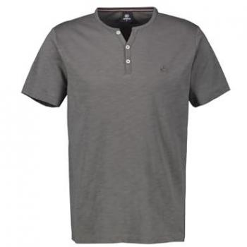 Olivfarbenes Henley T-Shirt in Größe L