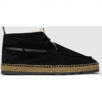 Botines Bergamo Cozy en ante y borreguito con cordones
