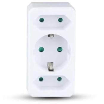 Adaptador de 3 Tomas con Seguridad