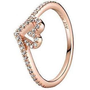 Pandora – Bague Cœur à Chevron Étincelant, 54 mm, neutre