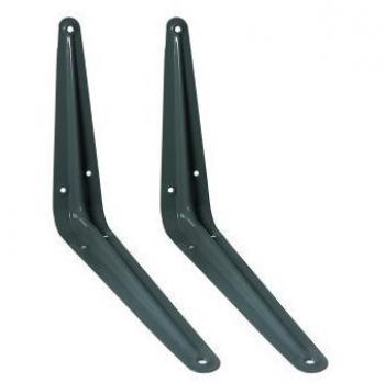 Pair of London Design Grey Shelf Brackets
