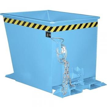 EUROKRAFTpro 0.3 m Blue RAL 5012 Tilting Skip for Tugger Systems
