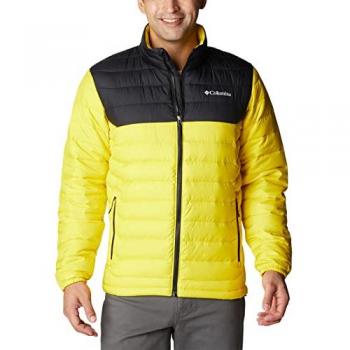 Chaqueta Columbia Powder Lite Amarillo con Logo Blanco