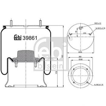 Febi Bilstein 39861 High Performance Boot Air Suspension Kit