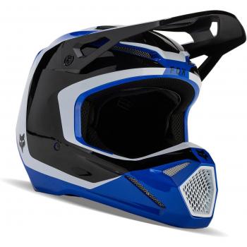 Fox MIPS Motocross Casco V1 Nitro Nero Bianco Blu 2XL