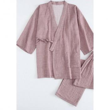 Soft Cotton Gauze Kimono Pajamas for Men
