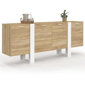 Buffet Enfilade Phoenix 200 cm – Design Bois/Blanc