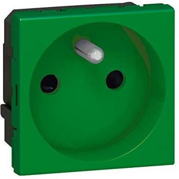 Prise 2P+T Legrand Mosaic en Vert