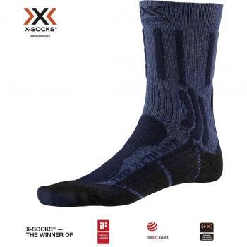 X-Socks Damen Trek X Ctn Socken, Nachtblau Melange/Opal Schwarz, 35-36, XS-TS05S19W-A044-35/36