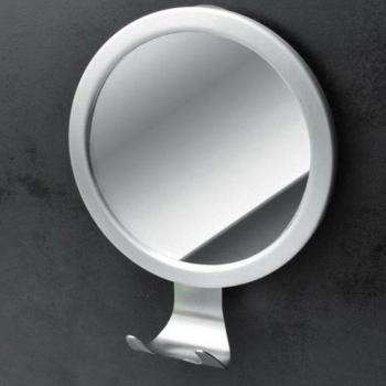 Miroir de salle de bain chauffant avec crochets pour accessoires de rasage