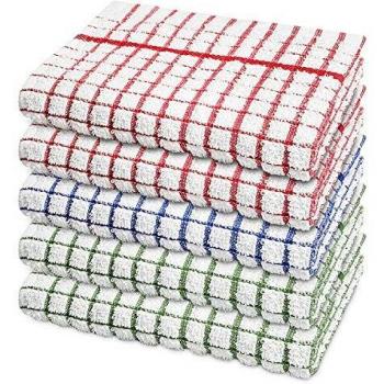 SPINGTON Luxury Check Heavy Duty Kitchen Tea Towels