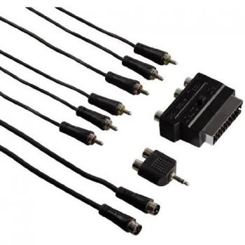 Hama DVD-Anschlusskabel (Cinch, S-Video, 3,5mm Klinkenstecker, SCART, 2m)