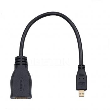 6 Inch Micro HDMI Type D Male to HDMI Type A Female Connector Cable 15CM