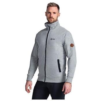 Felpa a manica lunga Kilpi con zip in grigio pallido