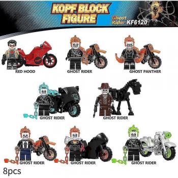 Colección de 8 Minifiguras Ghost Rider para Coleccionistas Infantiles