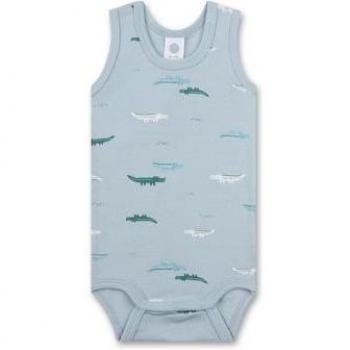 Body senza maniche coccodrilli azzurro Sanetta