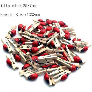 30PCS Wooden Photo Clips 25x7mm for Wall Decoration