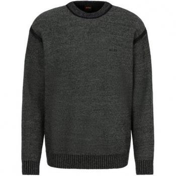 XL Male Grey Round-Neck Polyamide Sweater