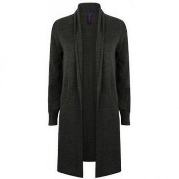 Cardigan Long Line Henbury Abierto en Color Gris
