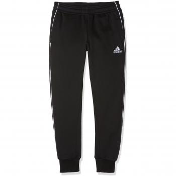 Adidas Junior 18 Sweatpants – Boys, Black and White, 7-8Y Size
