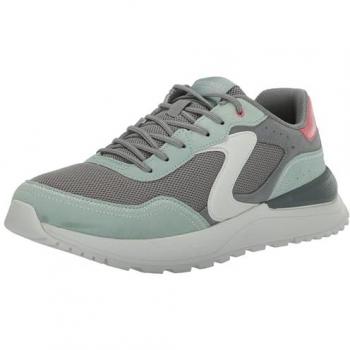 Skechers Sneaker Donna Fury Mint / Suede Verde Menta / Mesh Grigio EU 36