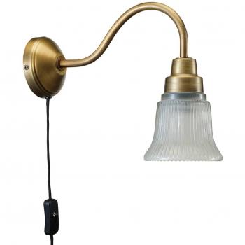 Wandleuchte Emmi, Ø 12 cm, antik messing