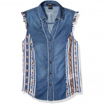 Chemise Décontractée Naha 19SWCD03 – Denim Bleu – Femmes – Manches Courtes