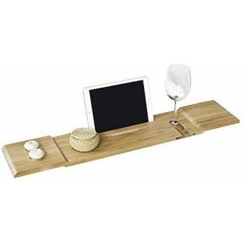 SoBuy Bamboe Badkamerplank met Slijtagebescherming 80x15,5x2 cm
