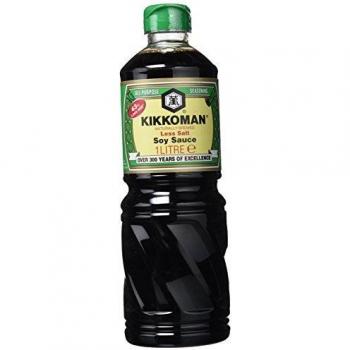 Kikkoman Low Sodium Soy Sauce, Allergen Free, 1 l