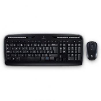 Logitech wireless combo mk330 teclado ratón incluido usb qwerty internacional de ee.uu. negro
