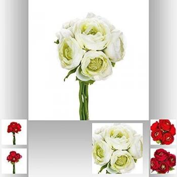 Bouquet de 6 Renoncules artificielles 25 cm