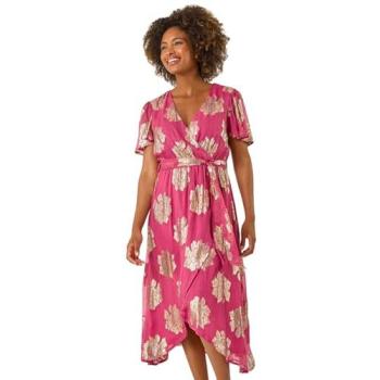 Vêtement Midi Rose Roman Wrap Chic