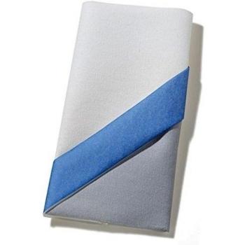 Funda de Crema/azul para Servilleta Origami Erviette con Cubiertos
