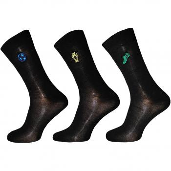 Calzini EcoPanda Uomo – Pacchetto 3, Taglia UK 6‑11 Nero