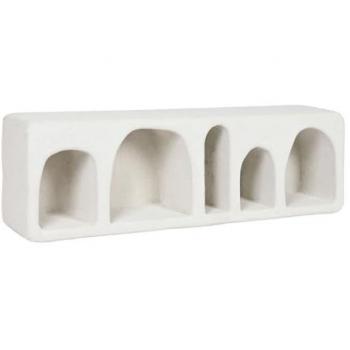 Home Esprit – Étagère murale blanche en MDF Sapin (103 × 33 × 21,5 cm)