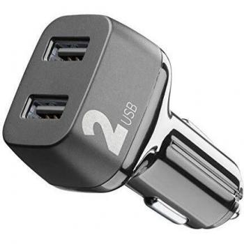 Cellularline Caricabatterie da auto 24W 2 porte Nero